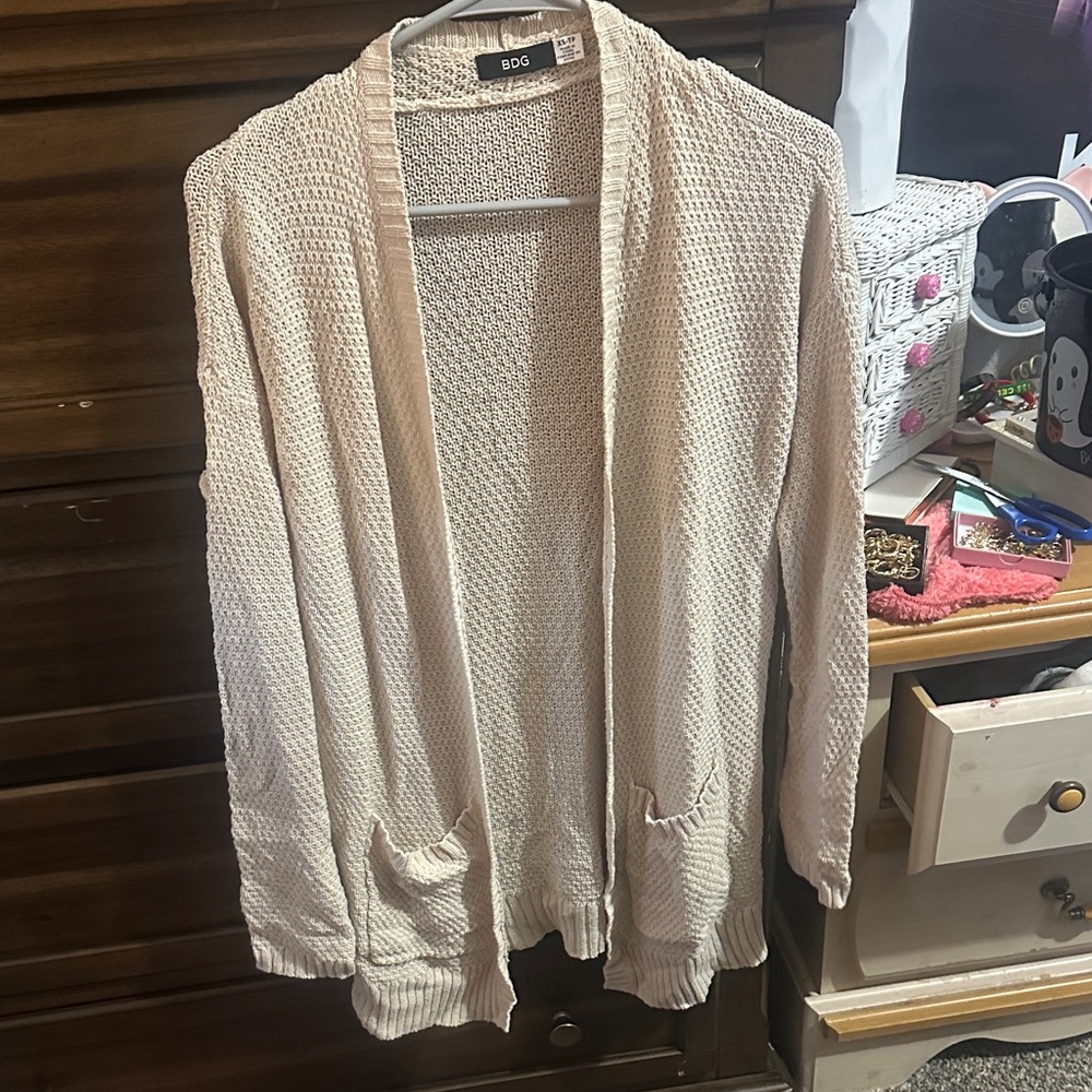BDG Women's Cream Cardigan Sweater